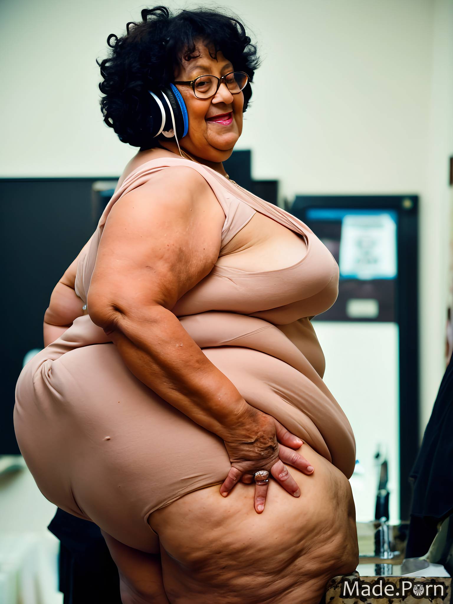 bathroom headphones big ass woman nude airport fat