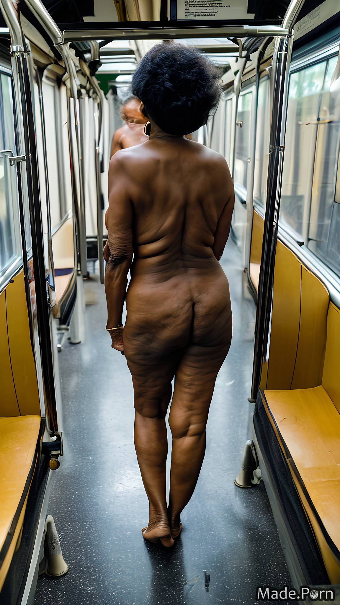 from behind glasses hairy skinny standing nude train
