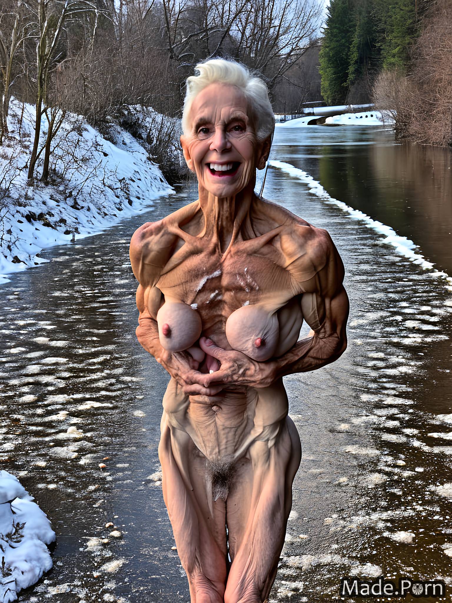 screaming bodybuilder french snowfall muscular nude small tits