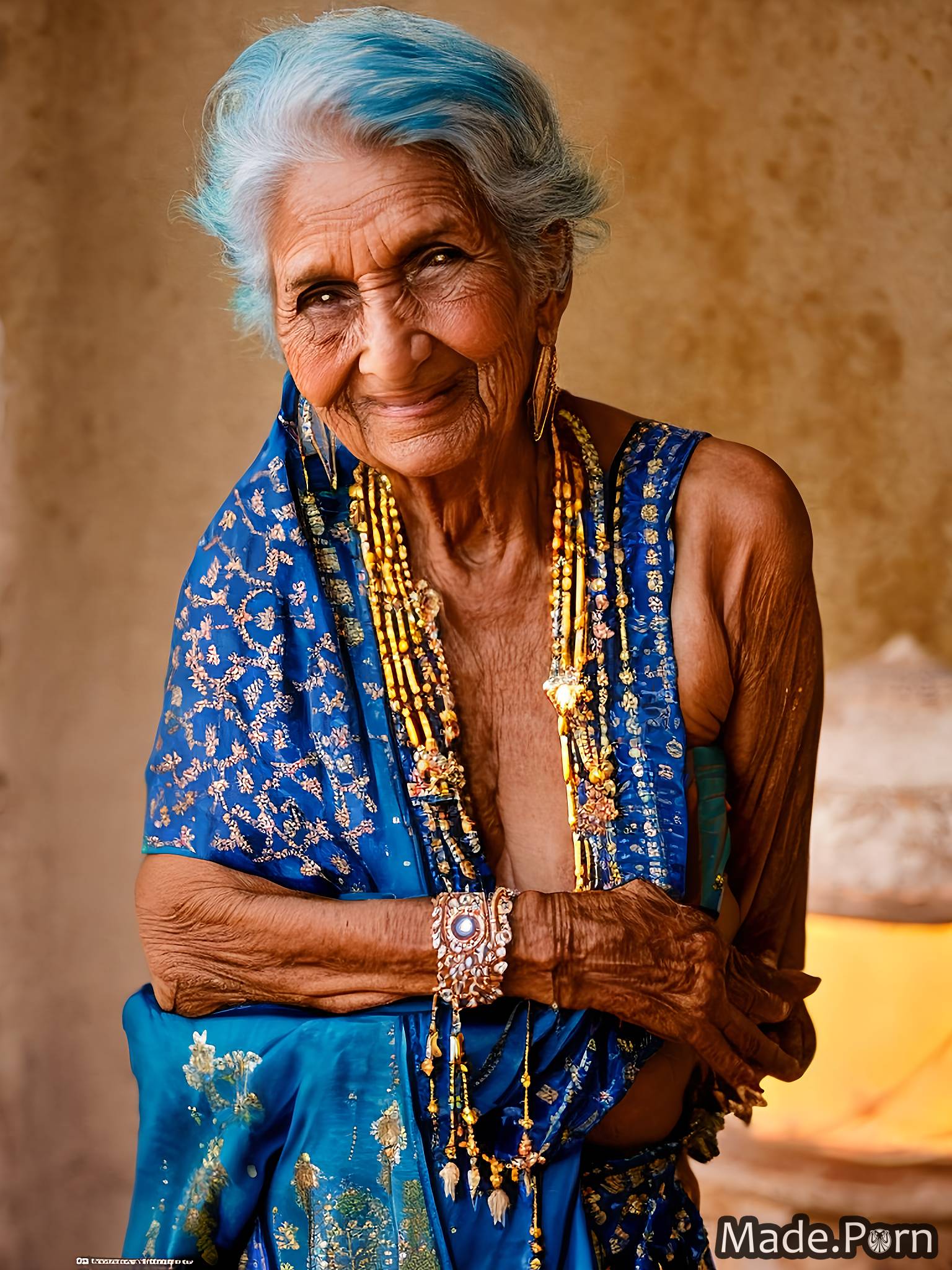 Samarkand, Uzbekistan portrait 80 indian realistic art shocked bangs hair