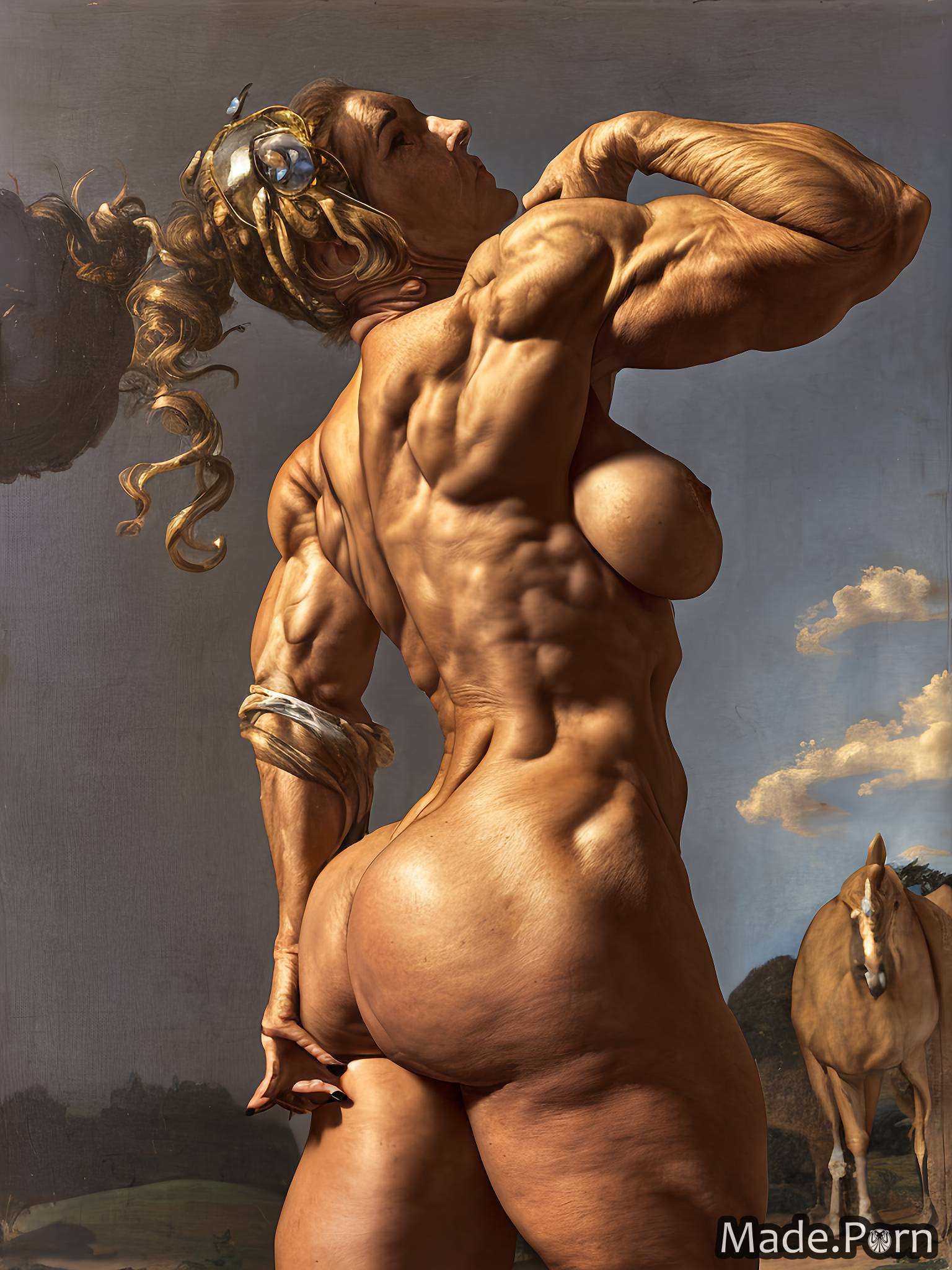 bodybuilder 80 woman muscular baroque pawg big ass
