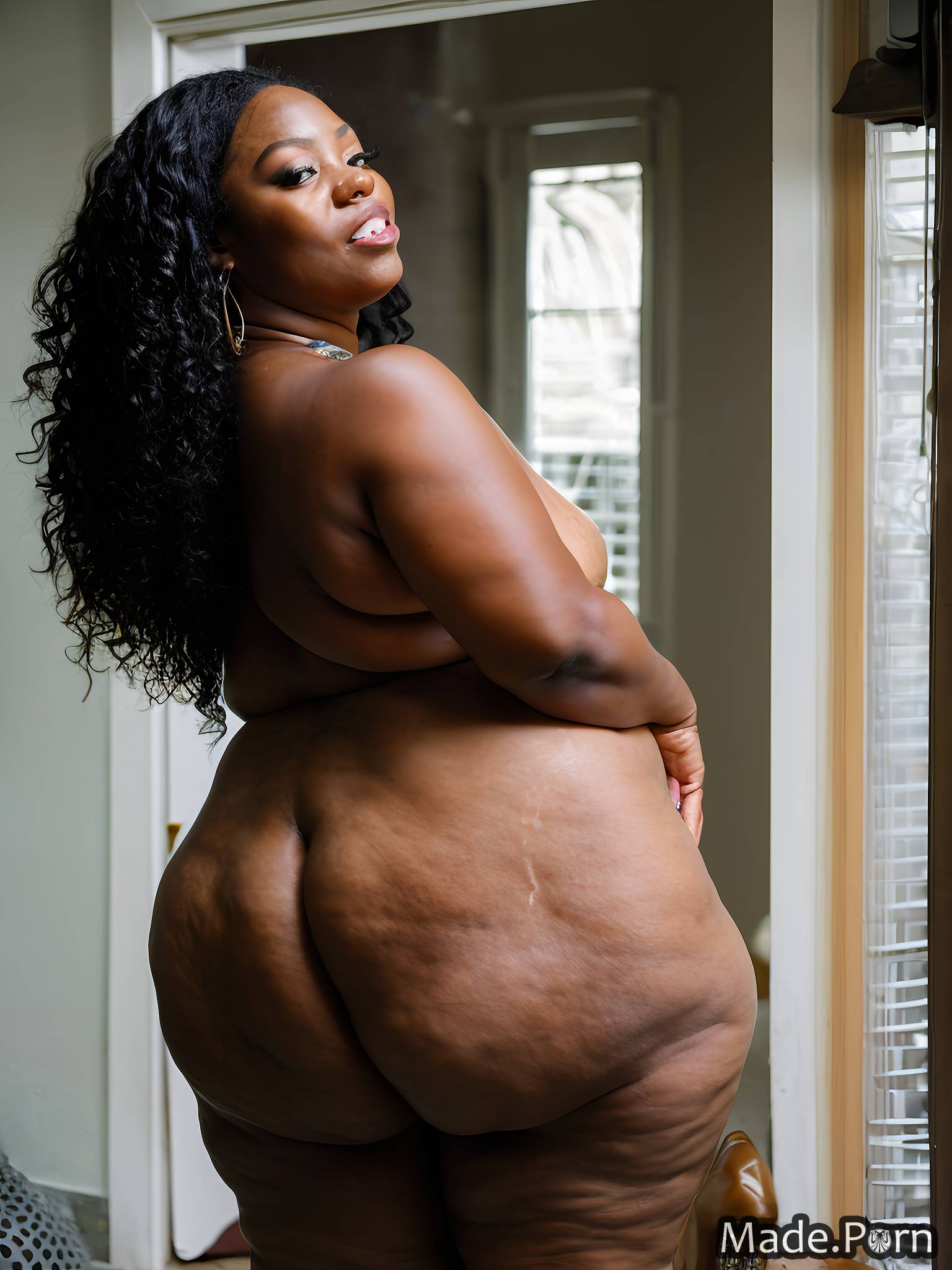 80 bimbo looking at viewer strip club seductive nigerian fat