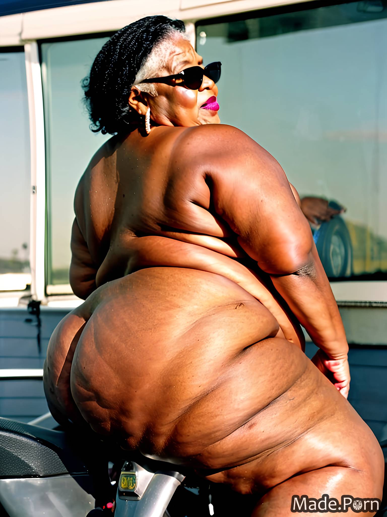 nude african american thick thighs big hips big ass black hair fat
