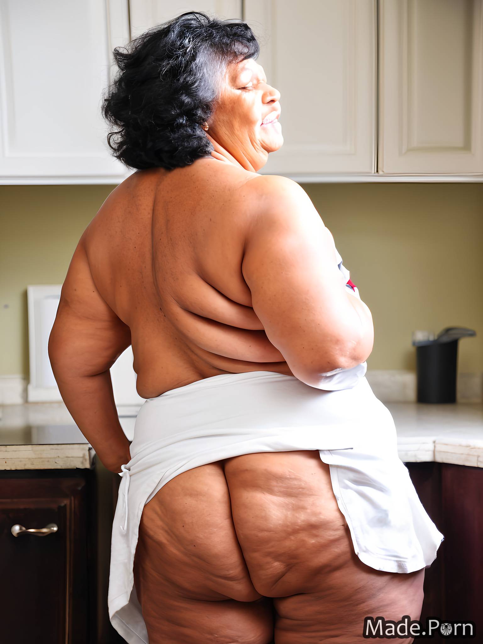 woman seductive british looking at viewer nude thick thighs maid
