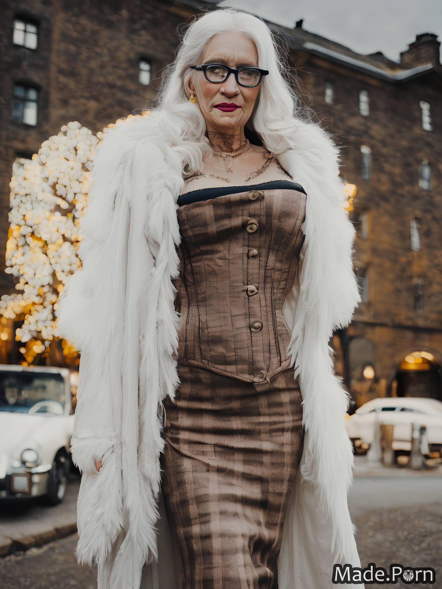 fur busty glasses hairy gigantic boobs 60s 50s